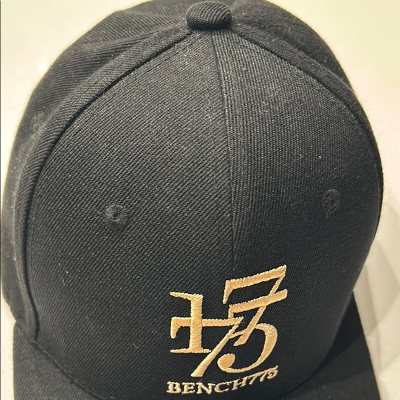 Bench775 Black Cap with Gold Logo - Picture 4 of 6